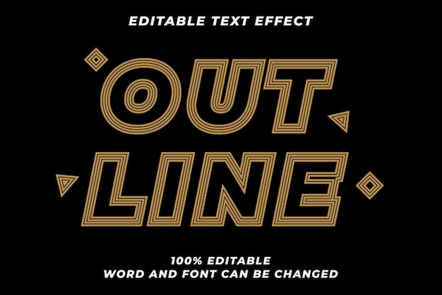 Outline text style effect  