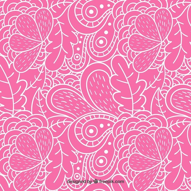 Outlined floral pattern