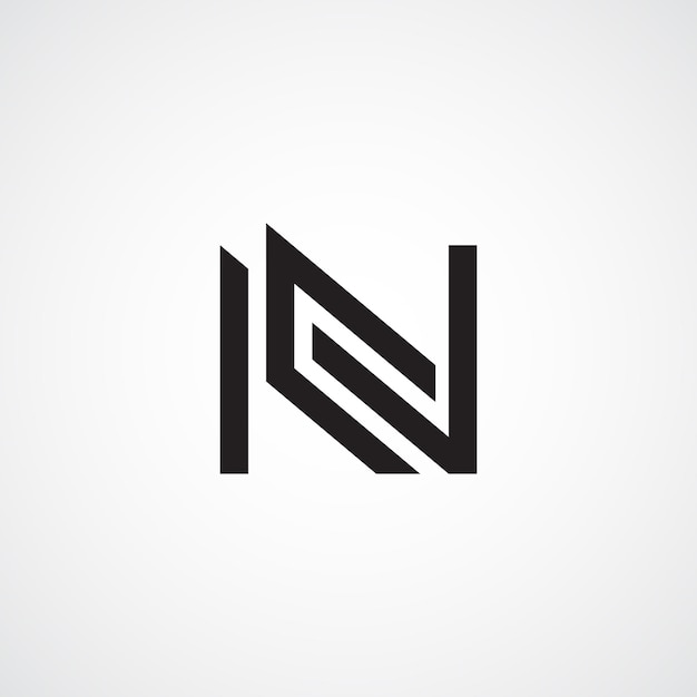 Outstanding professional letter CN NC logo design black and white color initial based Monogram icon