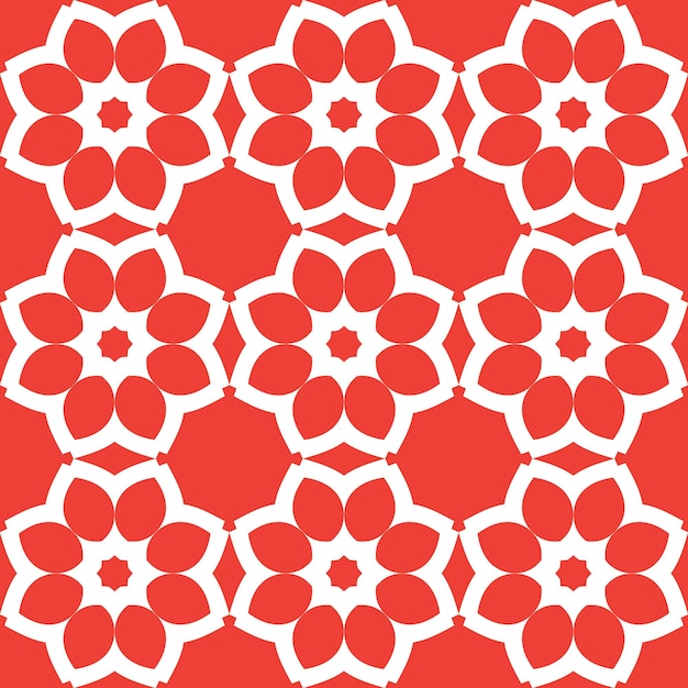 Oval Floral Ceramic Tile Seamless Pattern