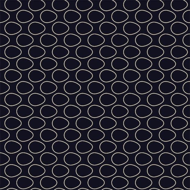 Ovals outline horizontal vector pattern