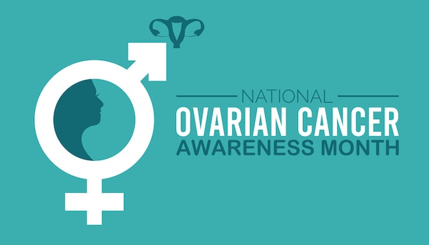 Ovarian Cancer awareness month is observed every year in September banner design