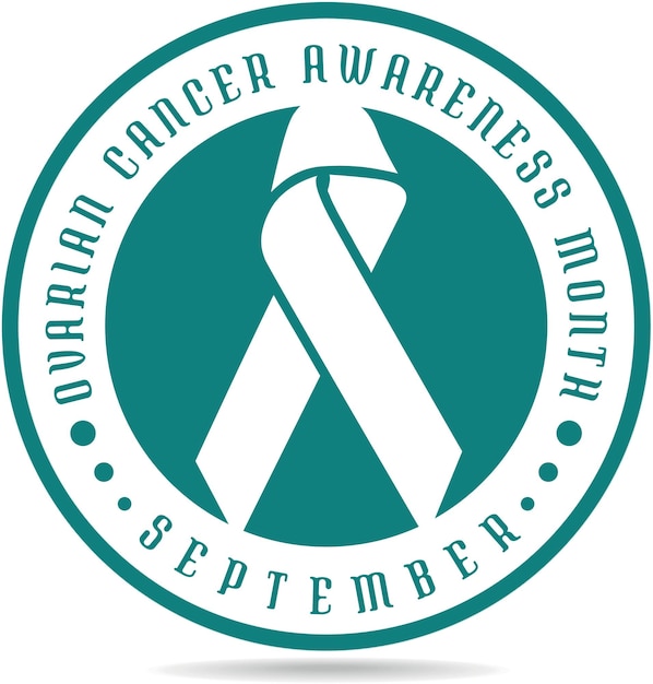 Ovarian Cancer Awareness Month Sticker Isolated On Transparent Background