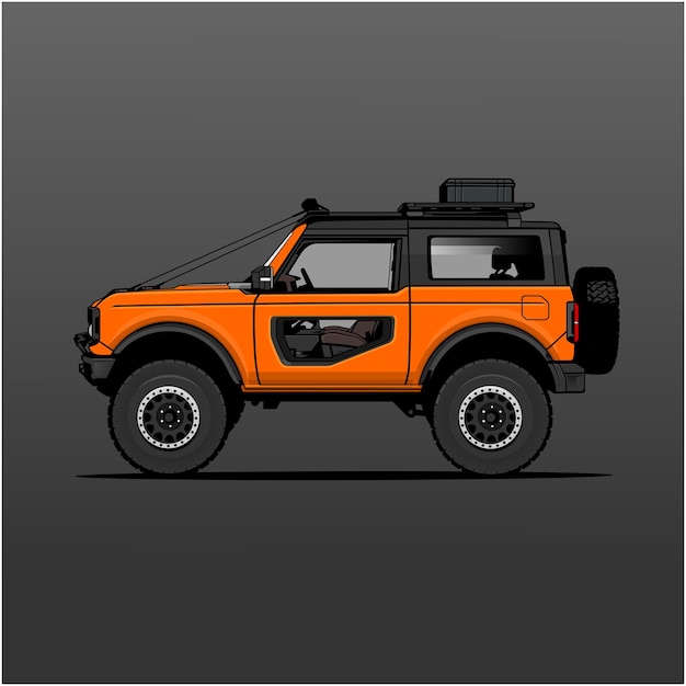 Overland Car bronco illustration Vector