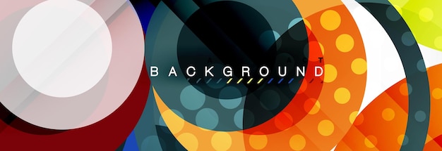 Overlapping circles design background