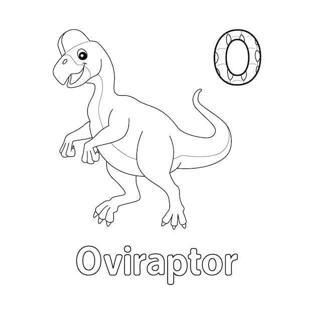 Oviraptor Alphabet Dinosaur ABC Coloring Page O