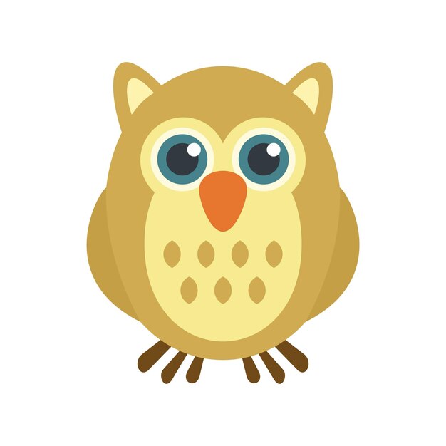 Owl animal icon Flat illustration of owl animal vector icon for web design