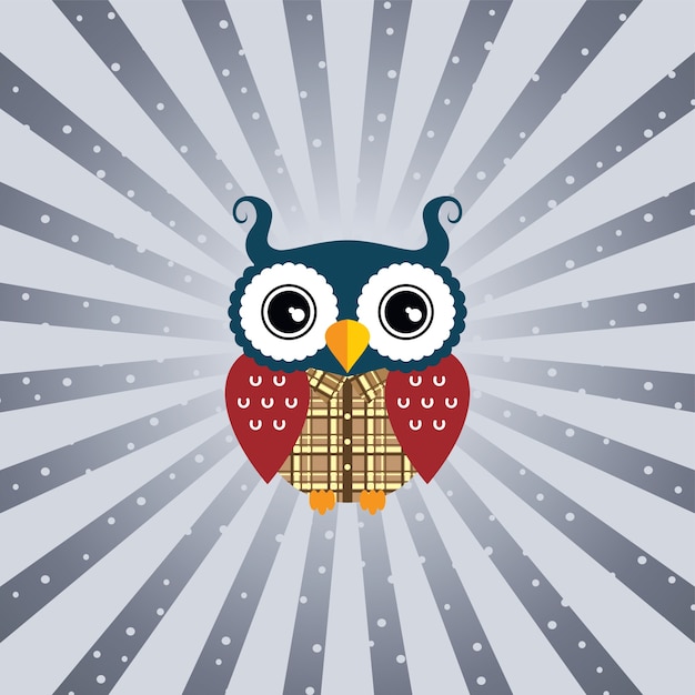 Vector owl art theme