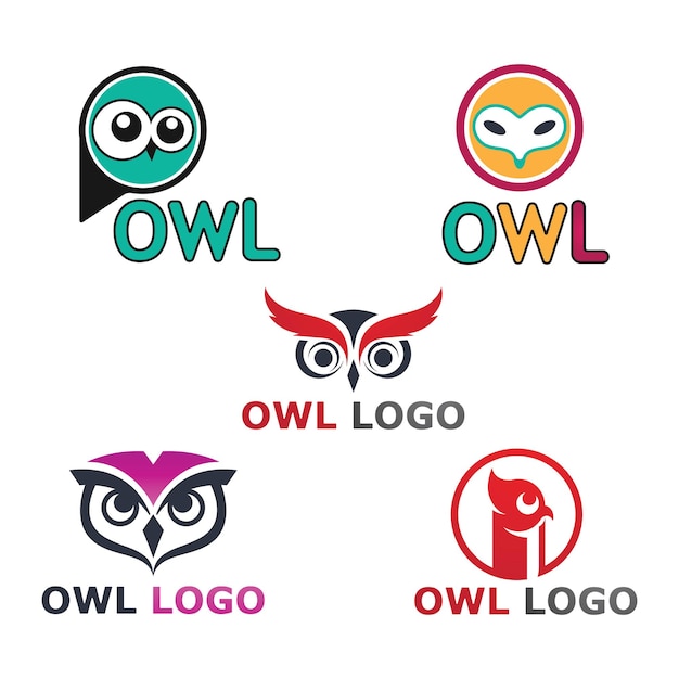 Owl bird logo and symbol animal vector