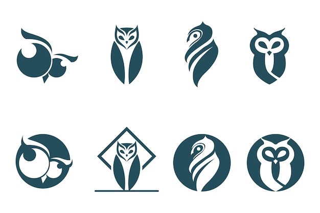 Owl bird logo and symbol vector eps10