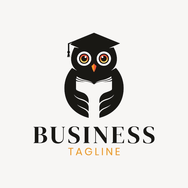 Owl book education logo design