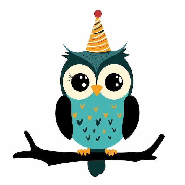 owl characters with vector design birthday decorations