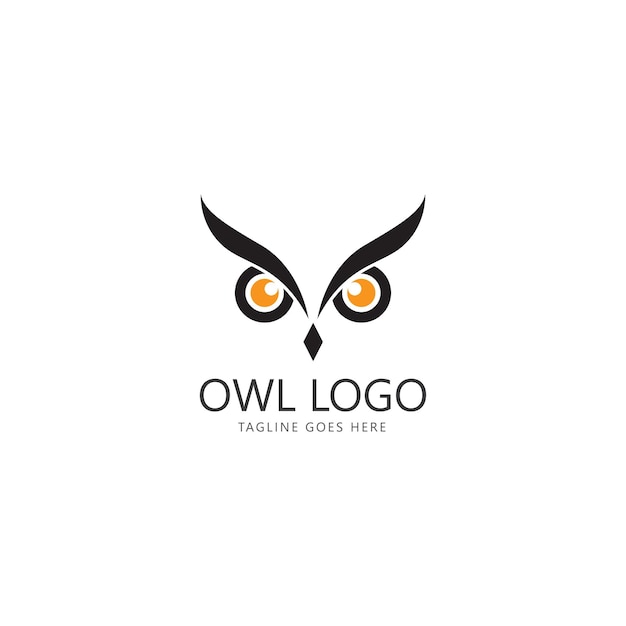 Owl eye logo design template