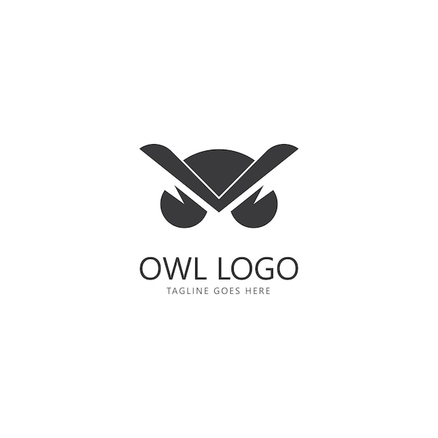 Owl eye logo design template