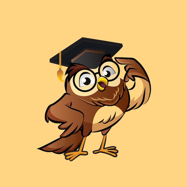 Owl Graduation Vector Illustration