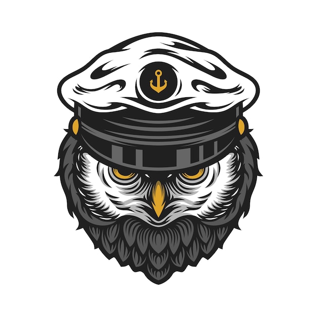 Owl Head Mascot Design Vector