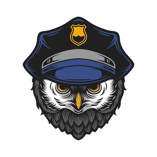 Owl Head Mascot Design Vector