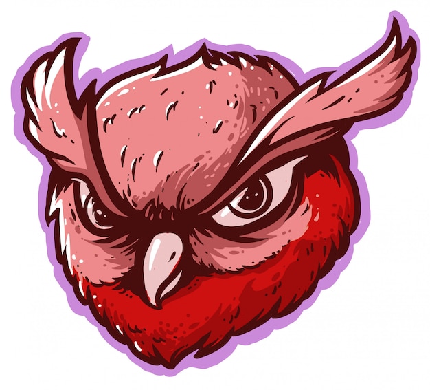 owl head mascot design