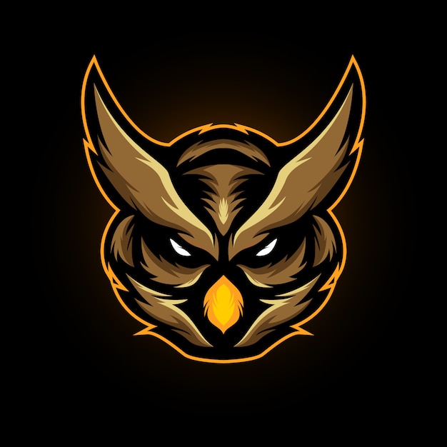 owl head mascot for gaming team