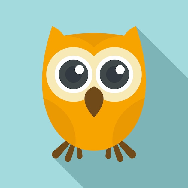 Owl icon Flat illustration of owl vector icon for web design