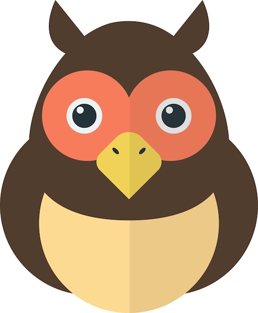 Owl illustration in minimal style