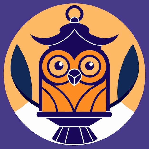 owl lantern logo design a whimsical logo featuring a wise owl perched atop a glowing lantern with