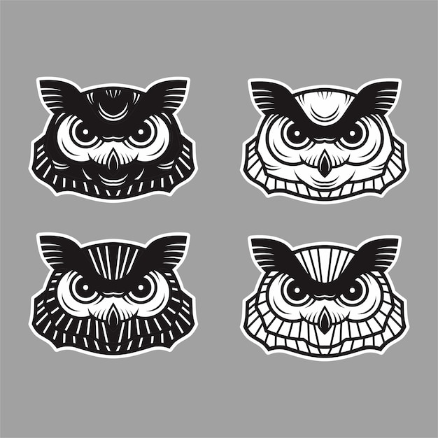 Owl logo badges