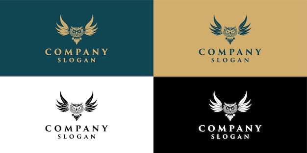 Owl logo for company education and decoration