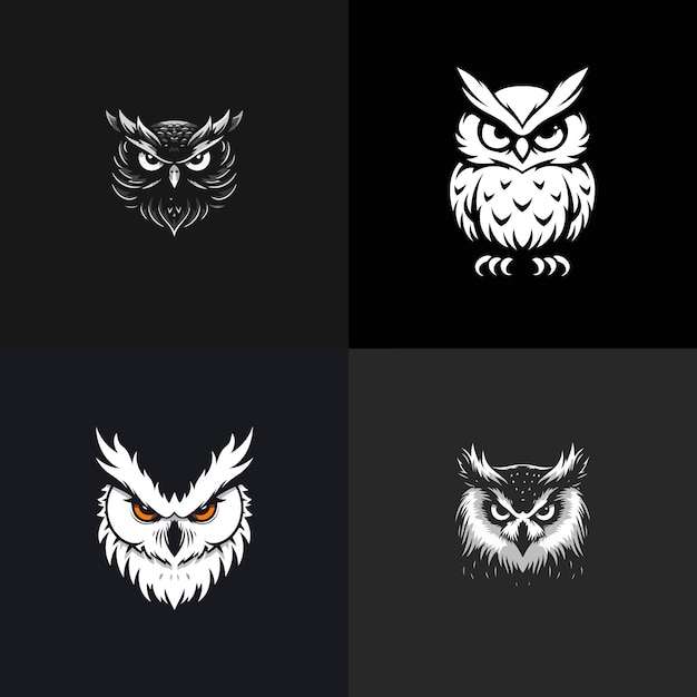 Owl logo design vector illustration