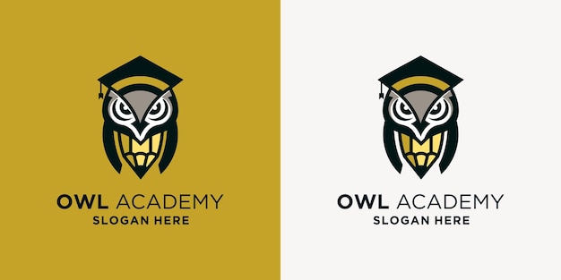 Owl logo design vector with Education and learning concept university academy