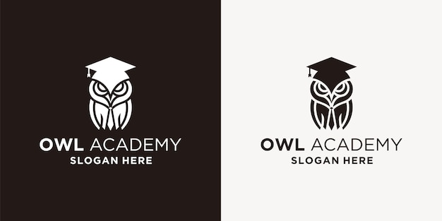 Owl logo design vector with Education and learning concept university academy