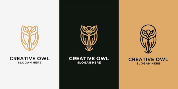 Owl logo design vector with Education and learning concept university academy