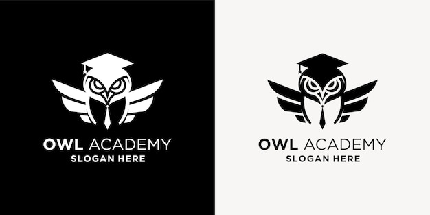 Owl logo design vector with Education and learning concept university academy