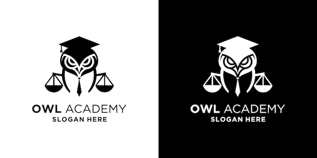 Owl logo design vector with Education and learning concept university academy