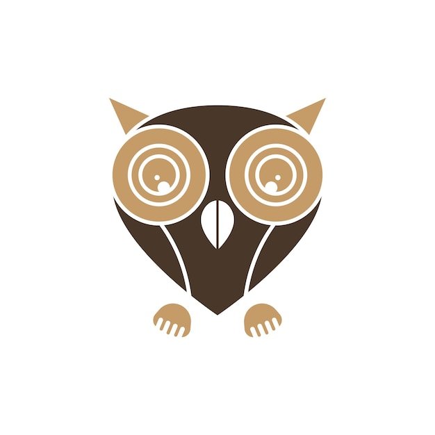 Owl logo icon design animal and simple business