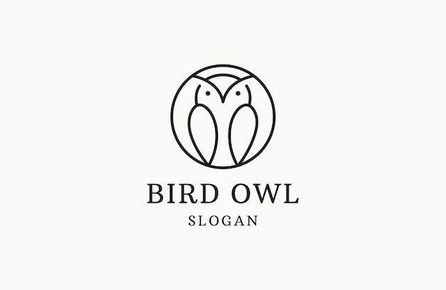 Owl Logo icon wing creative Modern Design line art icon