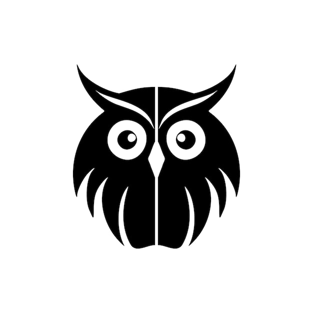 The owl logo is presented in vector style in black and is tastefully separated on a plain white backdrop