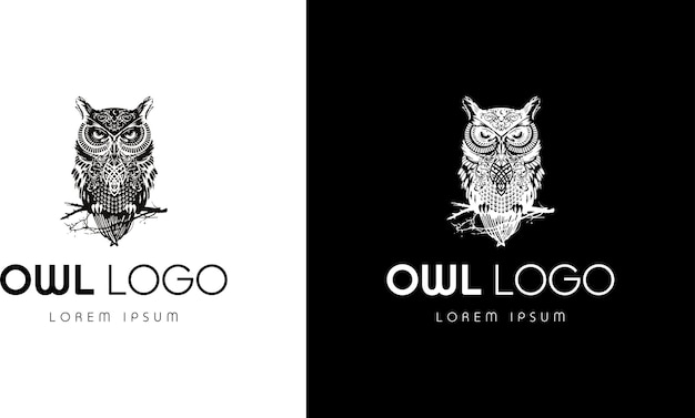 Owl logo premium