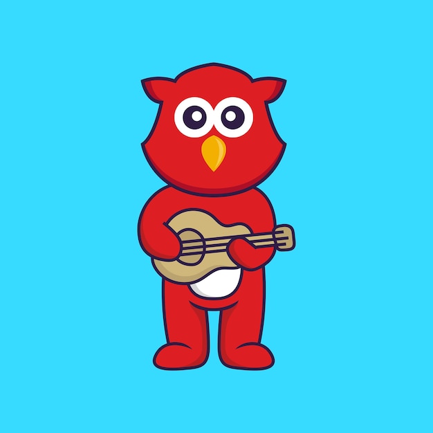 Owl mascot character. Animal cartoon concept isolated.