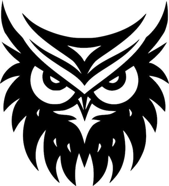 Owl Minimalist and Flat Logo Vector illustration