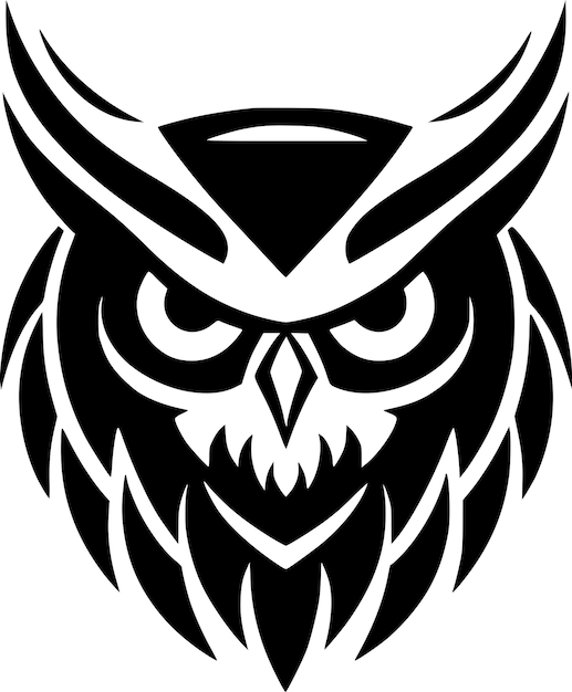 Owl Minimalist and Simple Silhouette Vector illustration