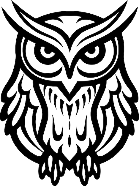 Owl Minimalist and Simple Silhouette Vector illustration