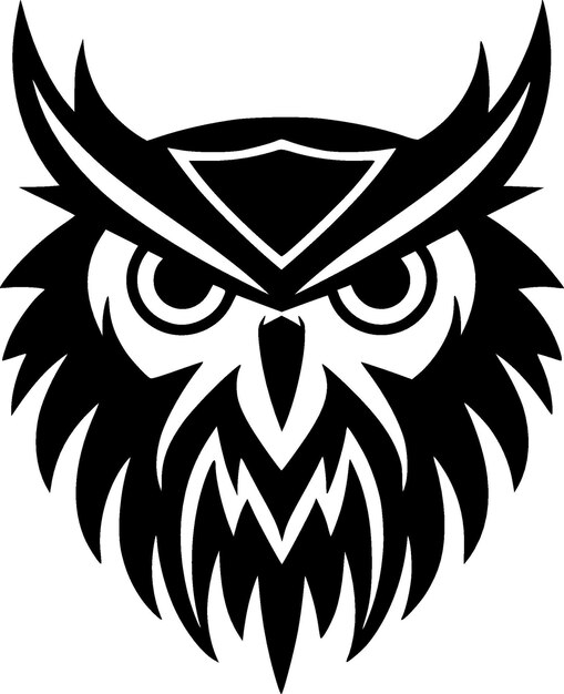 Owl Minimalist and Simple Silhouette Vector illustration