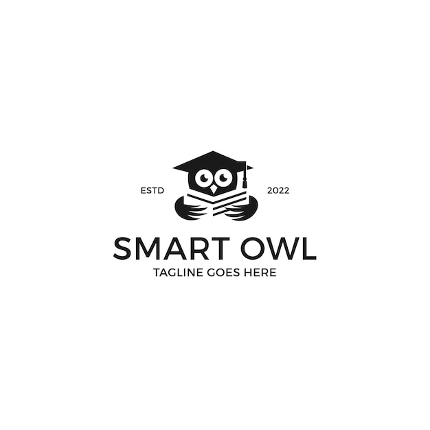 Owl reading logo design inspiration