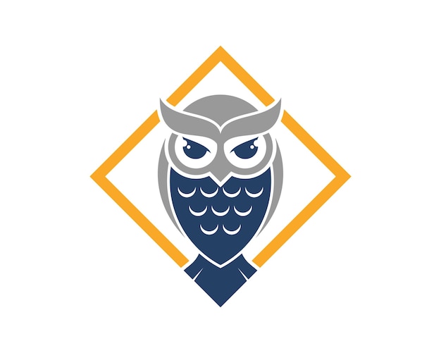 Owl in the square line logo