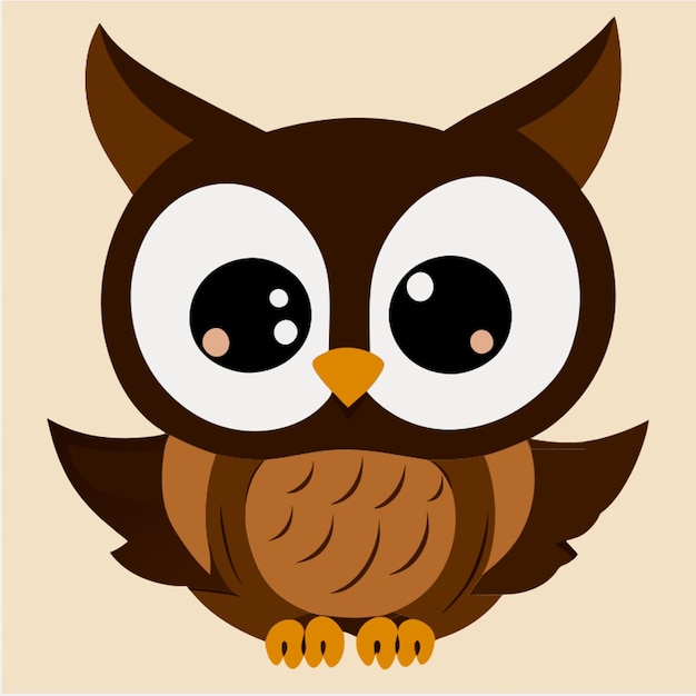 owl vector illustration kawaii