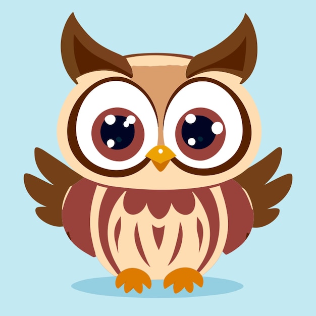 owl vector illustration kawaii