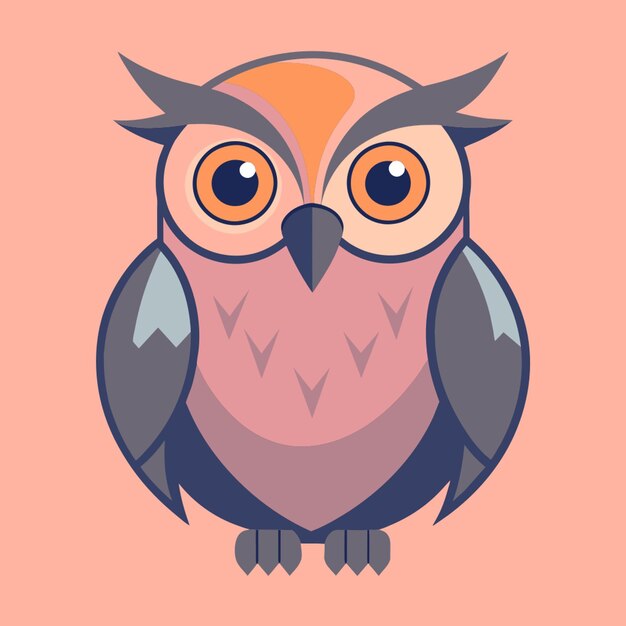 owl vintage style vector illustration