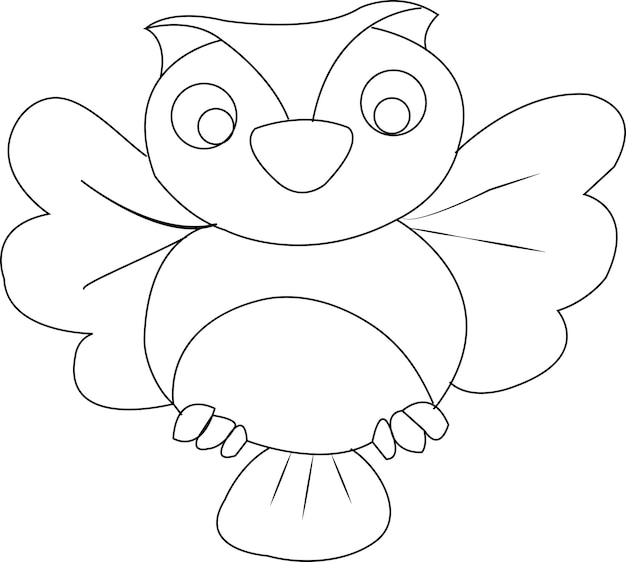 Owls coloring page for kids