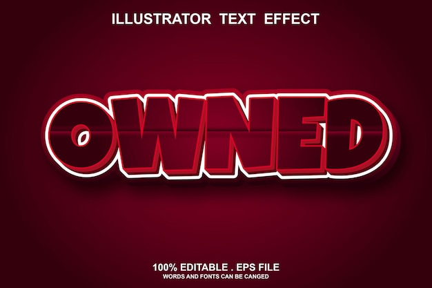 owned text effect editable